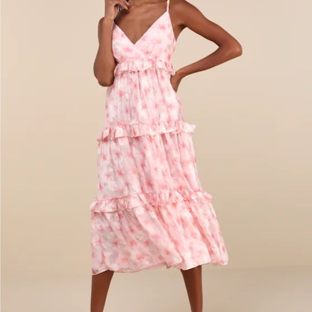 Lulus Pink Floral Dress